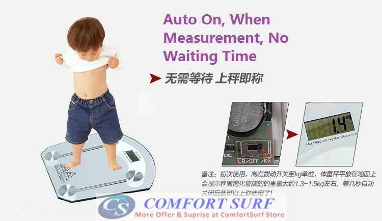 Crystal Clear Slim Tempered Glass LCD Digital Body Weighing Scale 150KG